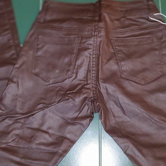 Ladies faux leather look moto jeans - Picture 6 of 6